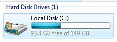 Windows Explorer, Disk C